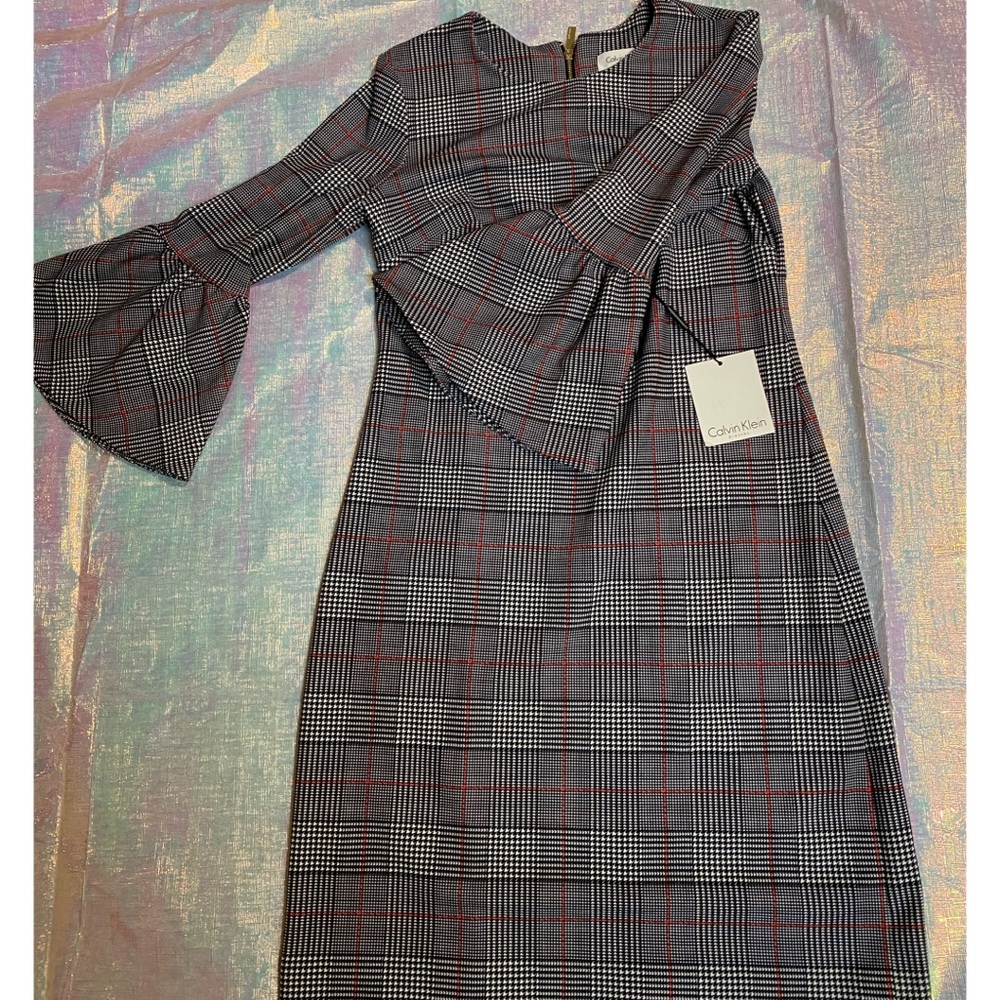 Plaid business casual dress
